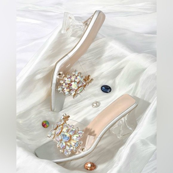 NEW Rhinestone Heels EU40 (size 8.5) - Picture 1 of 5